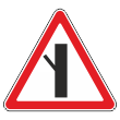 Дорожный знак 2.3.5 «Примыкание второстепенной дороги слева» (металл 0,8 мм, I типоразмер: сторона 700 мм, С/О пленка: тип Б высокоинтенсив.)